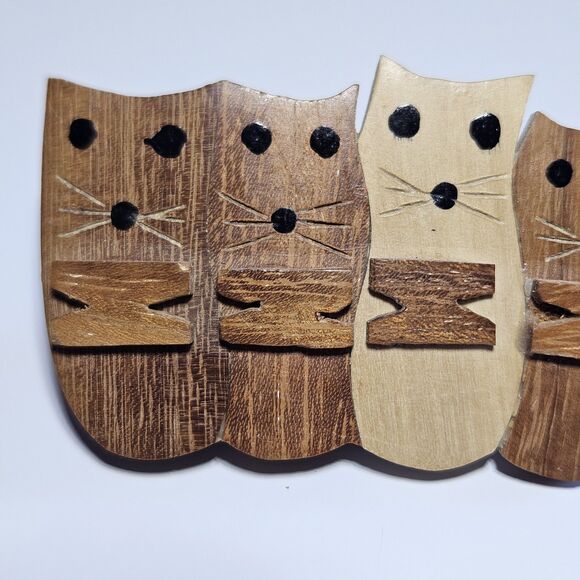Handmade Wooden Kitty Cat Animal Hair Clip Barrette - Picture 11 of 12